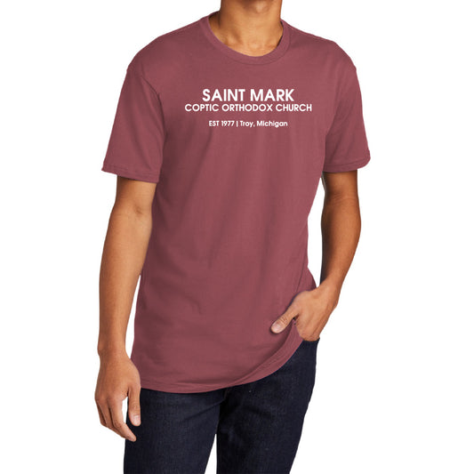St. Mark EST 1977 Troy, Michigan Essential Adult Short Sleeve Shirt